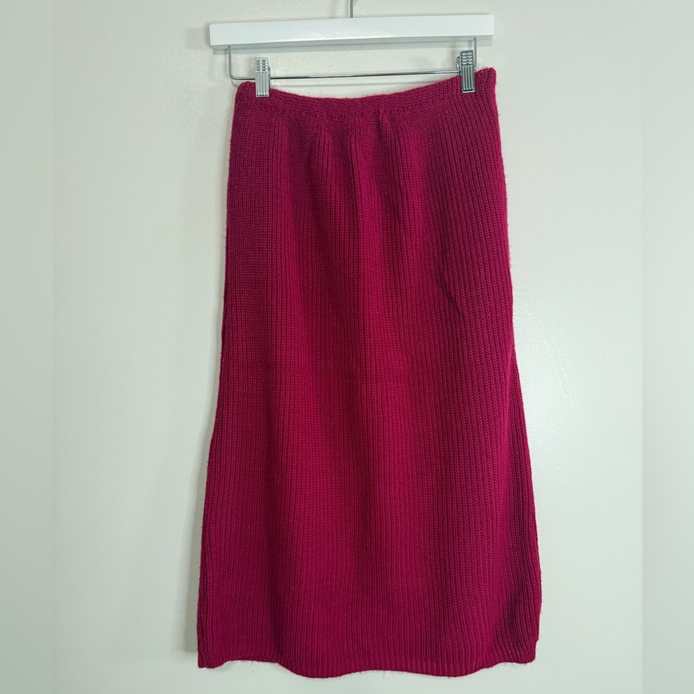 Lauren Vintage Elegant Pink Knit Long Skirt in size small/medium